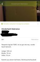 Kinder Bett Matratze Niedersachsen - Nienburg (Weser) Vorschau