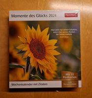 Wochenkalender 2024 Zitate Postkarte Momente des Glücks Harenberg Bayern - Herrsching Vorschau