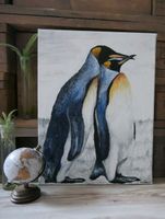 Pinguin Tierbild Wandbild Unikat Kunst Malerei Malen Portrait Öl Nordrhein-Westfalen - Oberhausen Vorschau