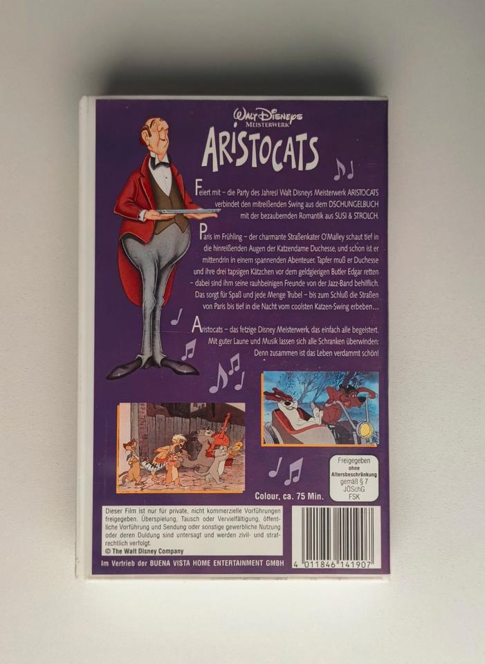 Walt Disney - Aristocats - Meisterwerk [VHS] Videokassette "Holo" in Oer-Erkenschwick