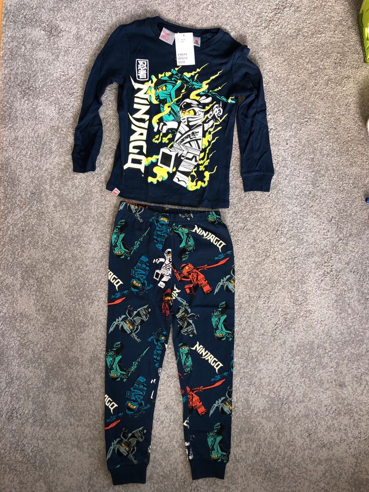 Schlafanzug Gr.110/116 Neu H&M Ninjago blau grün in Leipzig