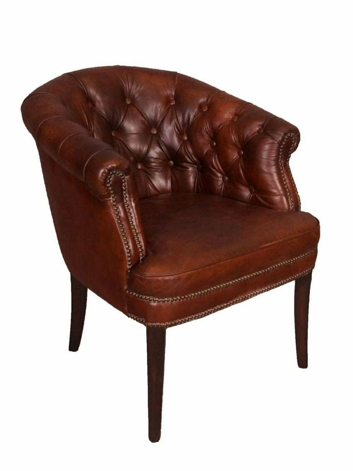 Clubsessel Swindon Chesterfield-Muster Vintage Cigar in Heiligenstedten