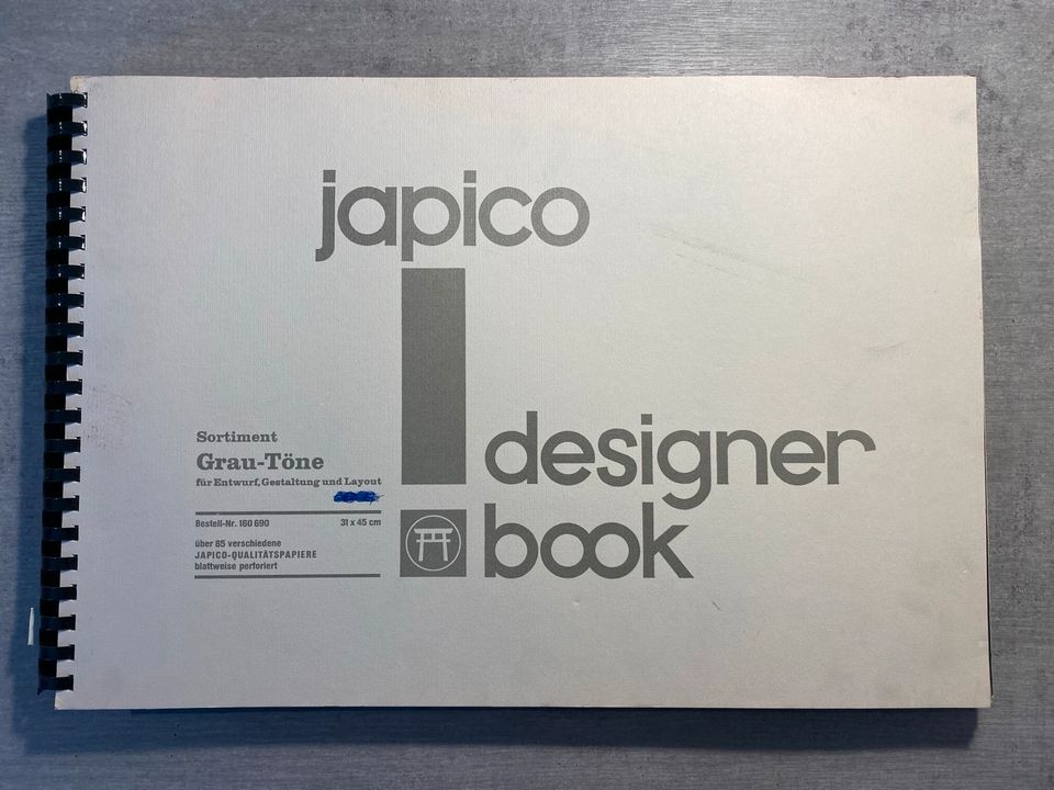Japico Designer Book Grau-Töne 31x45cm über 85 Bl. Collegeblock in Mainhausen