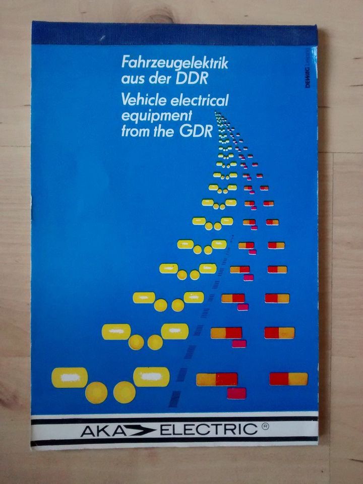 Fahrzeugelektrik DDR, AKA Electric, Schreibblock DEWAG 1970er in Jena