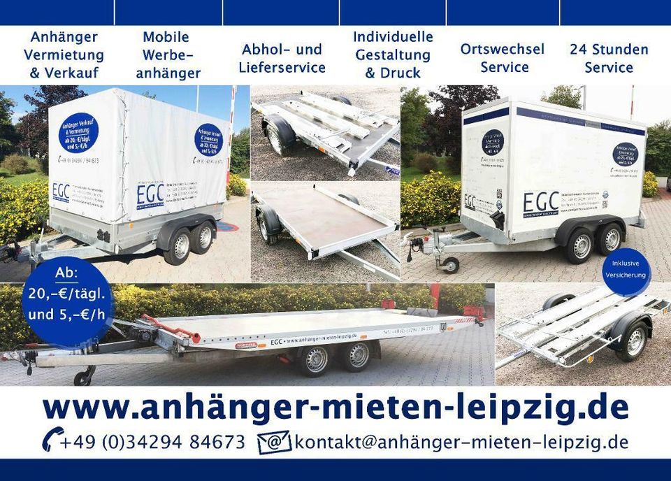 Plattformanhänger / Quadanhänger 750 kg Mieten in Rackwitz