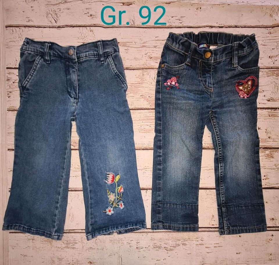 6 Jeans Hosen für Mädchen Gr. 92 in Spelle