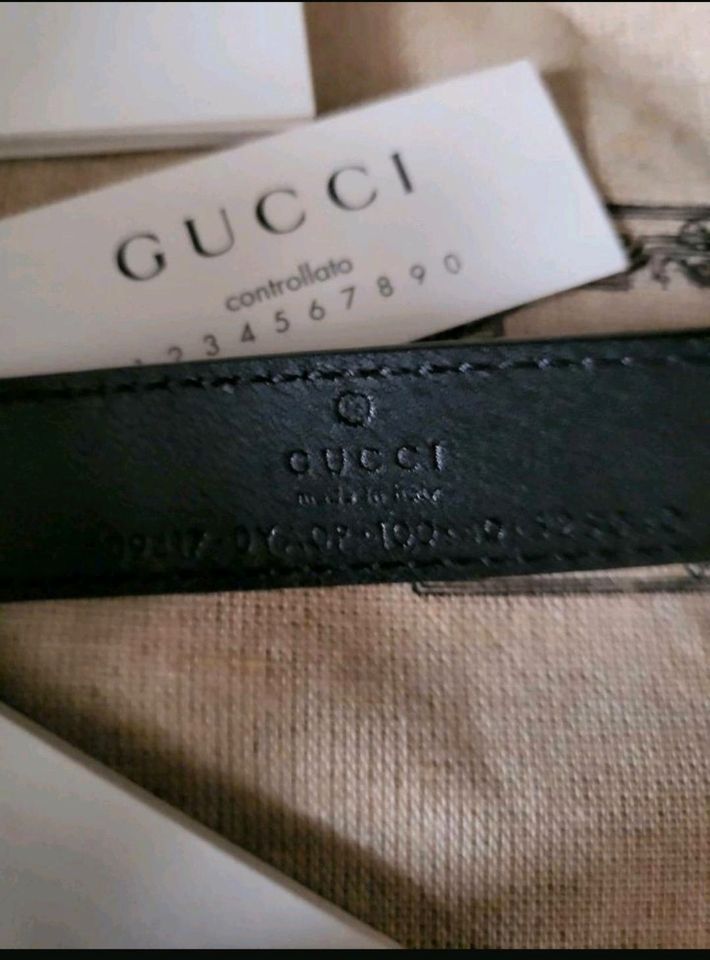 Gucci Gürtel Marmont neu Gr 100cm schwarz silber in Neustadt an der Weinstraße