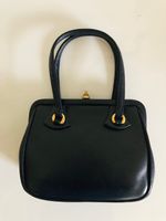 Original Vintage! Hochwertige Ledertasche Handtasche Nachtblau Bochum - Bochum-Südwest Vorschau