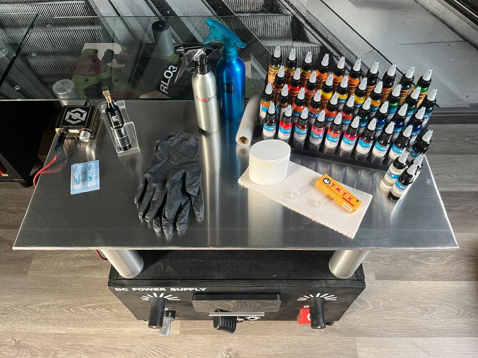 Tattoo Studio Power Supply Mobile Work Station Table Machine Pen in Leverkusen
