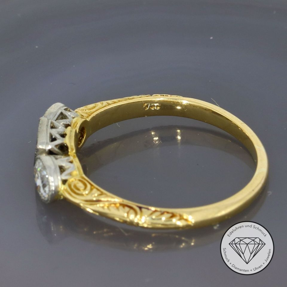 M*195318 Wert 1.400,- Saphir Brillant Ring 750 Gold 18 Kt XXYY in Essen