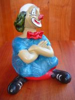 Clown Figur, sitzend. Wertvolle deutsche Handarbeit. Wie NEU. Baden-Württemberg - Waldstetten Vorschau