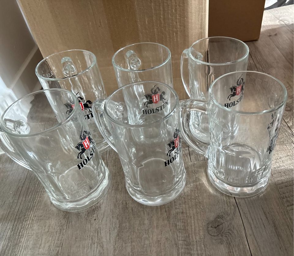 6 x Bierkrug Bier Glas 0,5l holstein in Hamburg