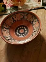 Dekorative Obstschale  Bauernschale Keramik -  braun bemalt 24 cm Baden-Württemberg - Backnang Vorschau