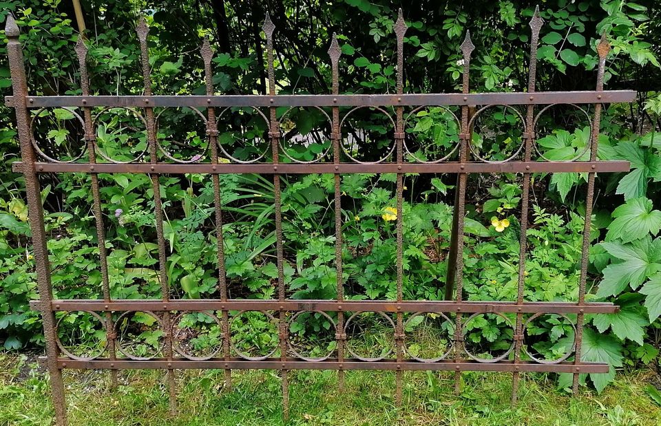 Antiker Eisenzaun Jugendstil geschmiedet massiv in Leipzig