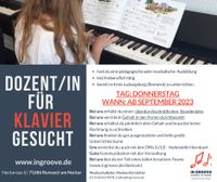 JOB - Klavierlehrer/in gesucht - September 2023 Baden-Württemberg - Remseck am Neckar Vorschau