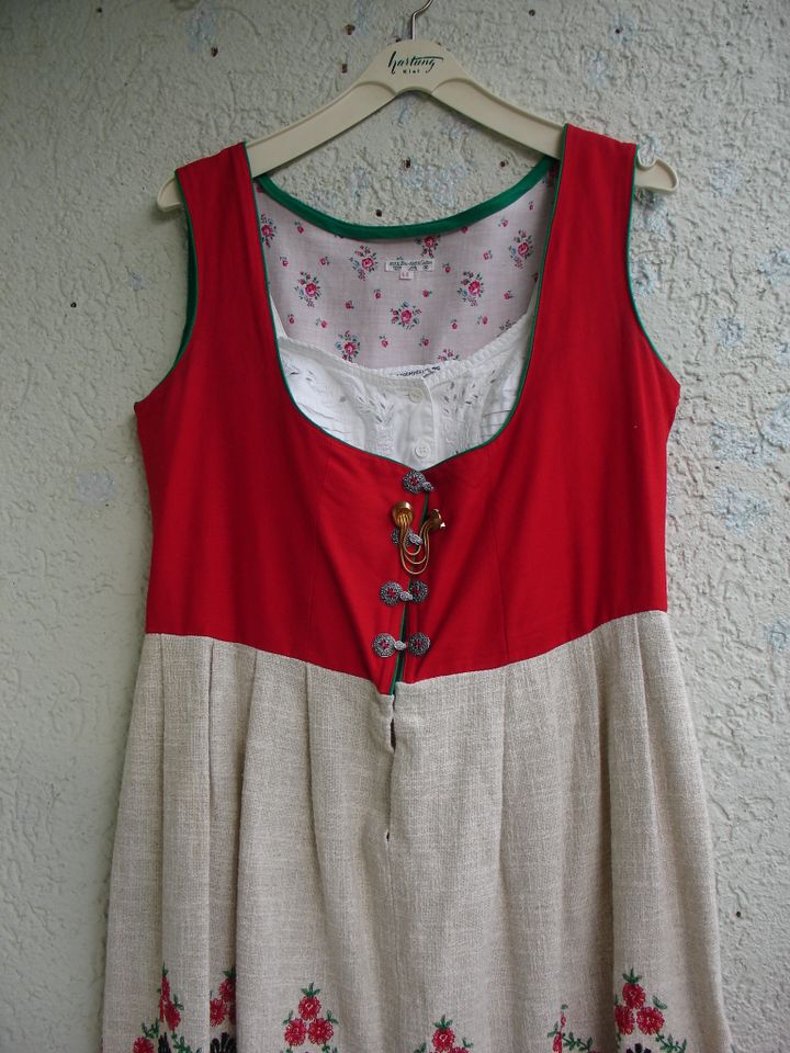 TRACHTENKLEID Vintage Dirndl Bluse Gr.46 Modestoff esbi Stickerei in Kiel