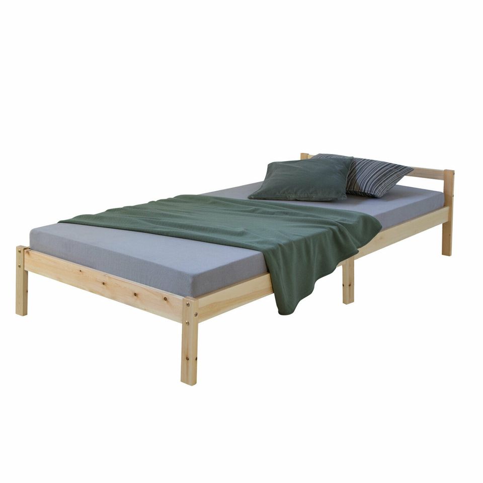 Holzbett Einzelbett Jugendbett 90x200 Lattenrost VB70€* in Magdeburg