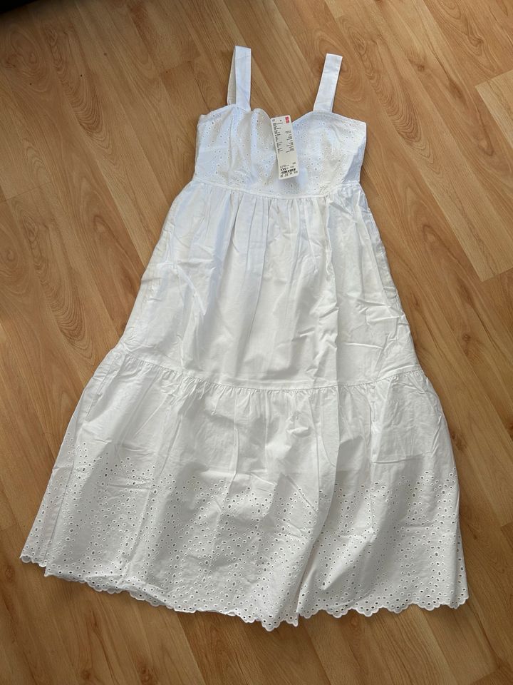 Uniqlo 100% Baumwolle Kleid in Weiß XXS Neu 158 UVP 49,90€ in Hamburg