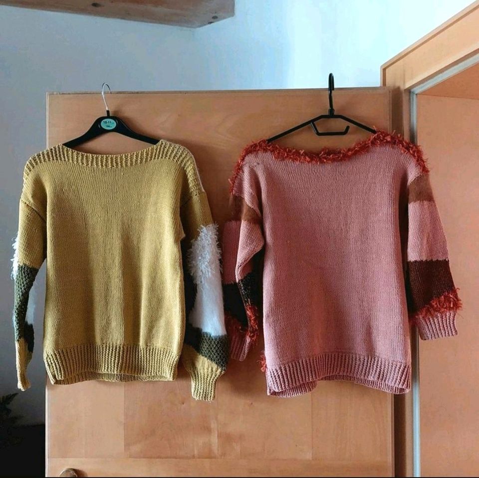 Handgestrickte Pullover, Materialmix: Baumwolle bis Angora, Small in Tiefenbach Kr Passau