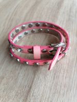 Armband Wickelarmband rosa mit Nieten & Steinen Baden-Württemberg - Westhausen Vorschau