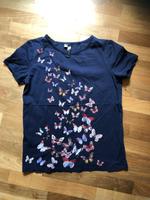 Shirt - T-Shirt - dunkelblau - Schmetterlinge - Gr. 36 / 38 - TOP Schleswig-Holstein - Reinbek Vorschau