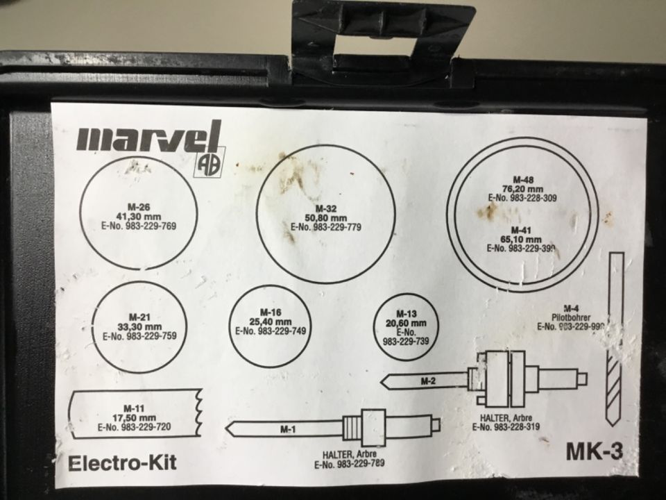 Marvel Elektro-Kit 8 , Lochsägensortiment in Marsberg