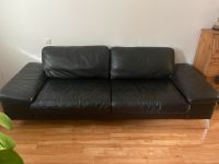 Sofa Couch Leder schwarz/ braun Baden-Württemberg - Ottenhöfen Vorschau