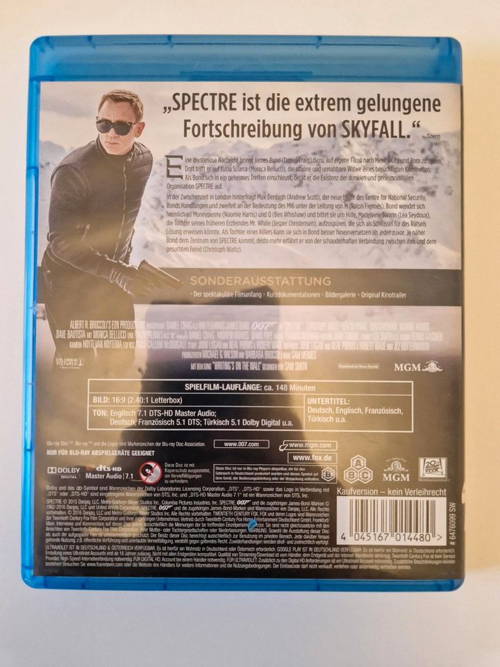 James Bond - Spectre - Blu-ray - Sehr guter Zustand in Norderstedt