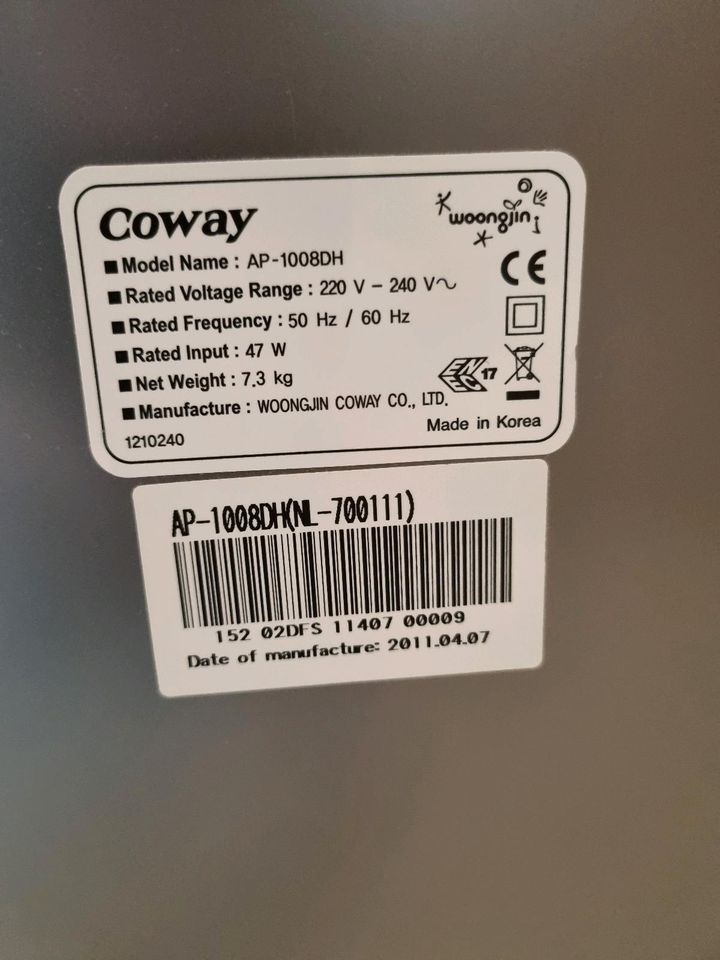 Coway AP-1008DH - Luftreiniger Hepa Luftfilter in Brachttal