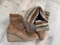 Stiefeletten von S.Oliver, Keilabsatz, Leder, braun, Gr. 39, top! Niedersachsen - Radbruch Vorschau
