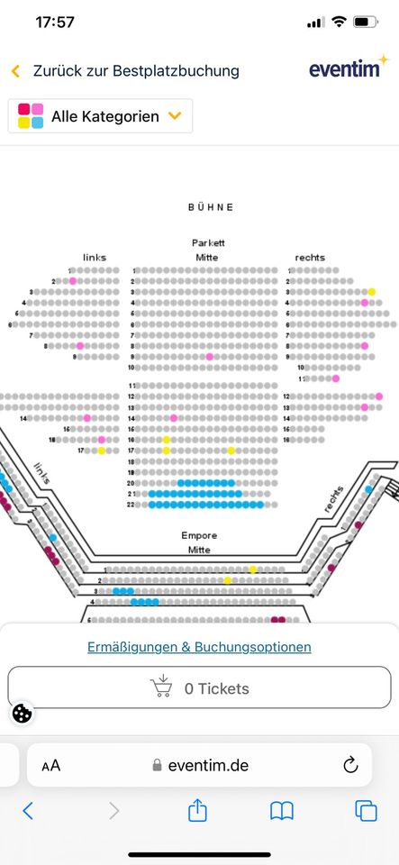 1 - 2 Tickets Bülent Ceylan vorderer Bereich Krefeld in Köln