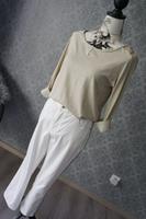 AproductZ Stoffhose Weiß Galon-Streifen Plus Size Jeanshose L 40 Niedersachsen - Meppen Vorschau