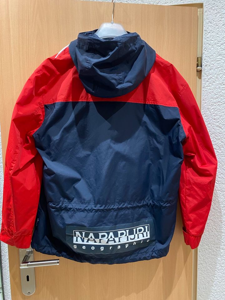 Napapijri Windbreaker NEU Loose Fit Gr. L Polyester Rot Blau in Werder (Havel)