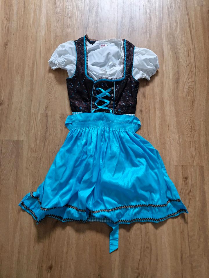 Dirndl / Gr. 38 / Bluse / Blau / Braun in Lichtenau