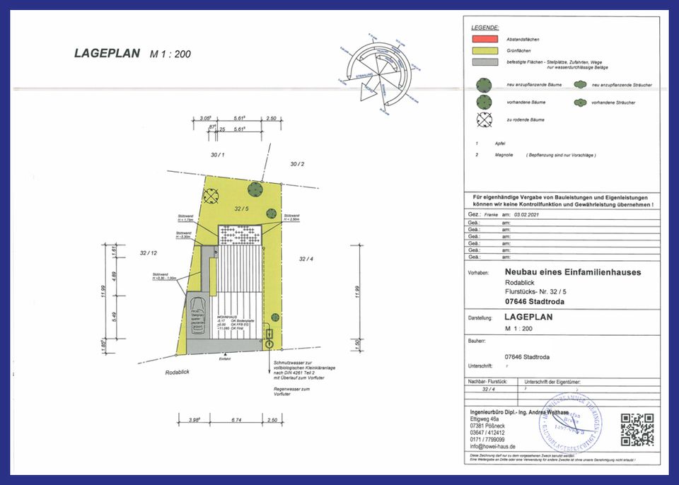 Baugrundstück mit Planung und Baugnehmigung in Stadtroda