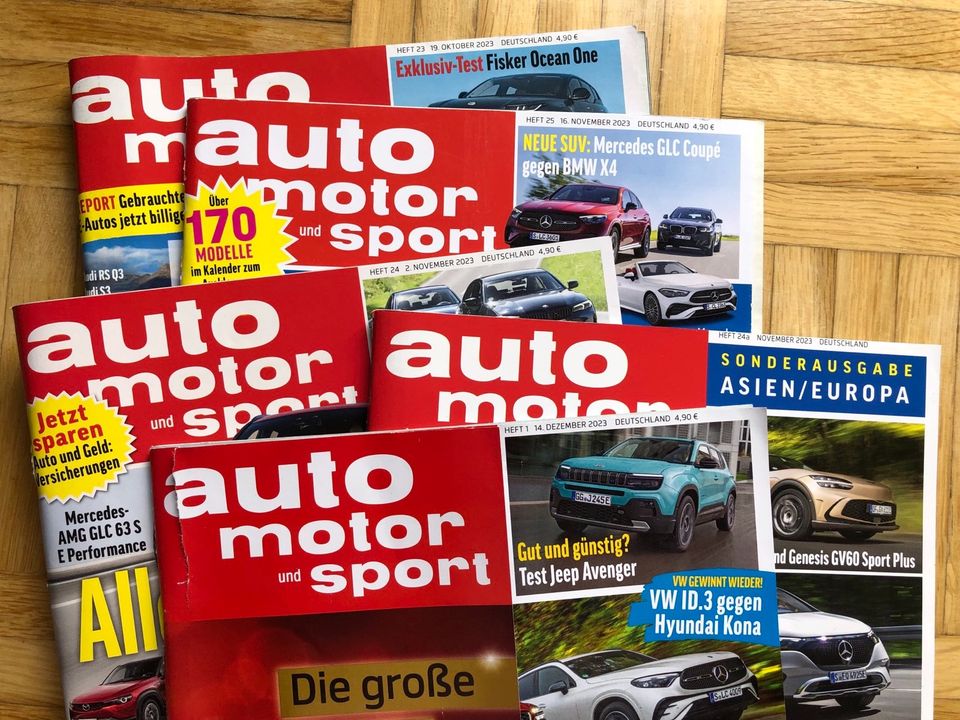 Sets Zeitschriften Auto Motor Sport 2023 2024 in Deuerling