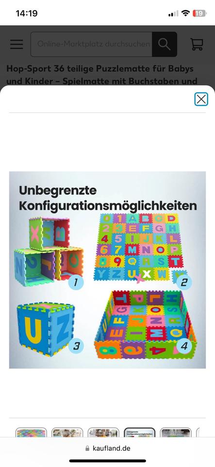 Spielmatte  soielteppich Buchstaben zahlen antirutsch in München