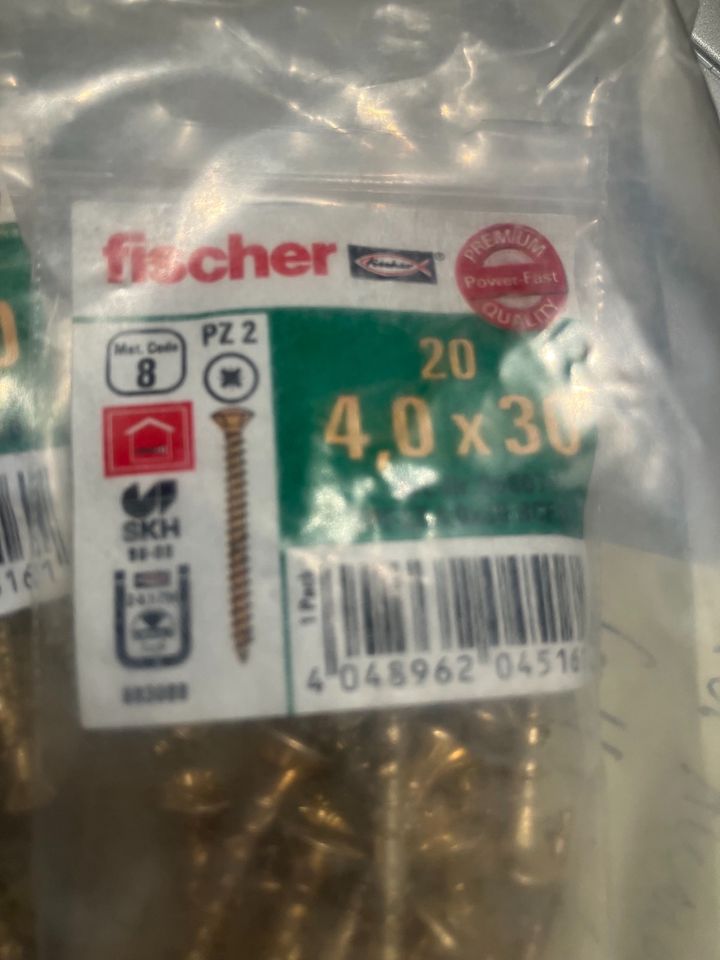 Fischer Schrauben 656074, Typ FPF-LZ 4,0 x 30 BCF 20, VPE 10X20St in Hackenheim