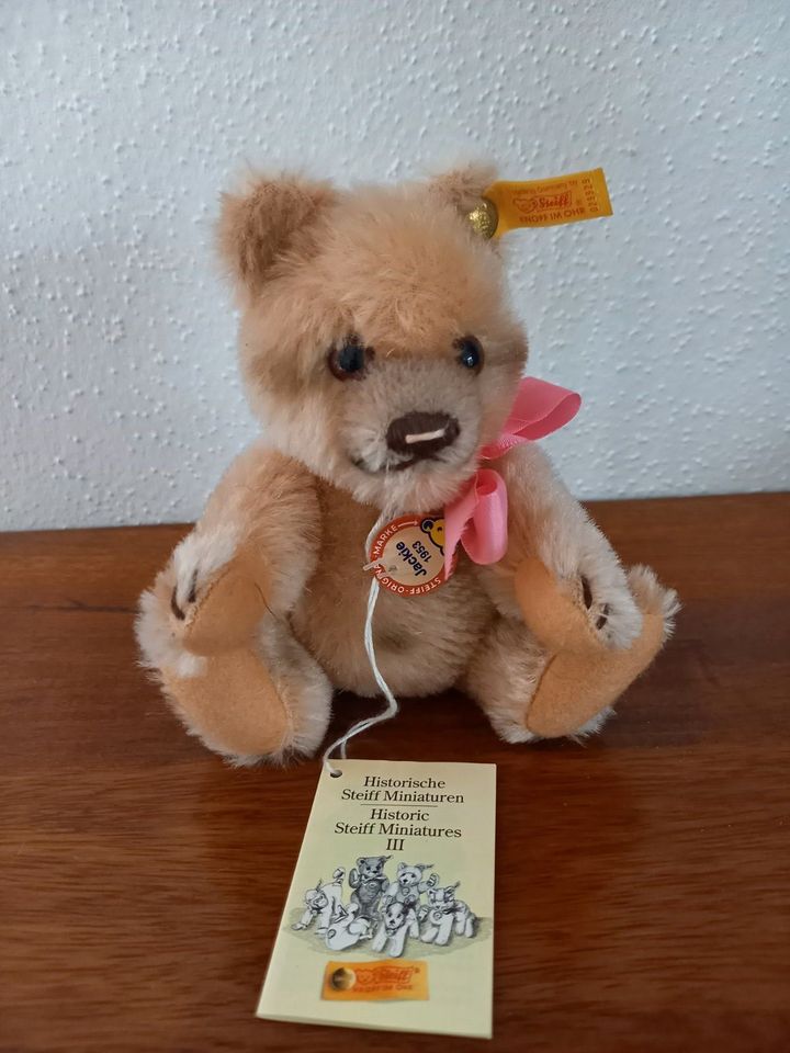 Original Steiff Teddy Bär histor. Miniatur Jackie Honig 16cm 1953 in Poing