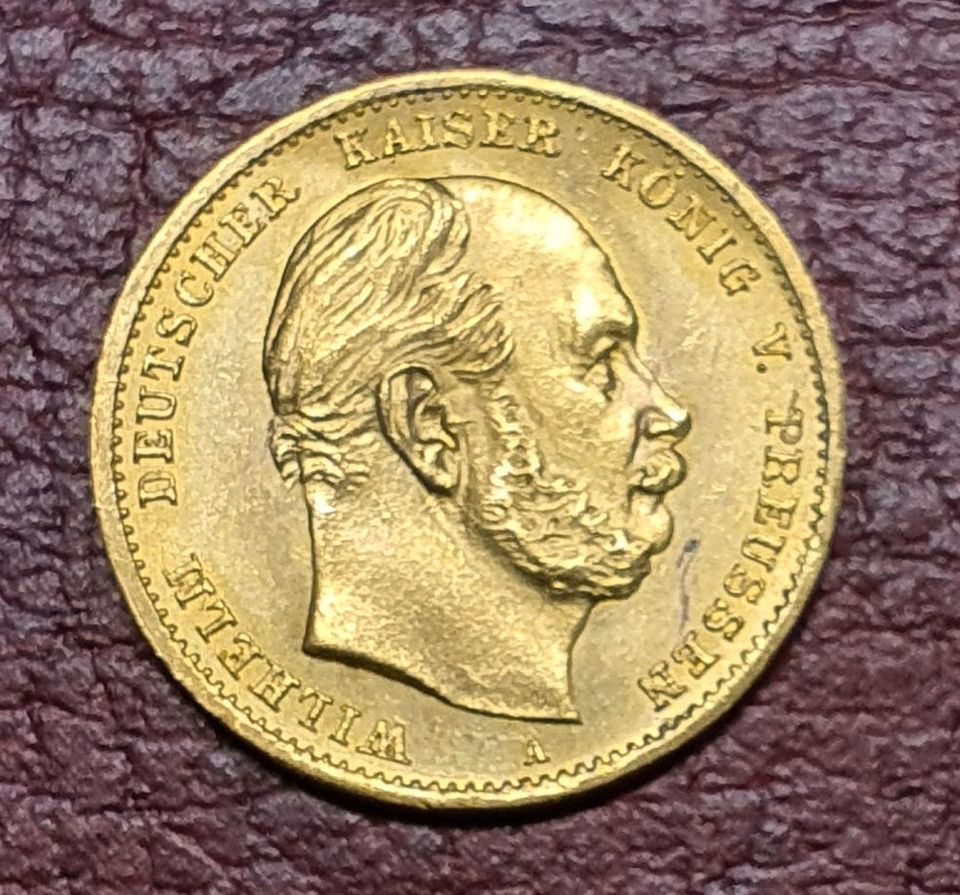 Kaiserreich Preußen 10 Mark 1872 König Wilhelm I. Goldmünze in Berlin