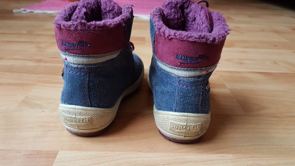 Winterstiefel Mädchen Superfit Wasserdicht Blau/Lila Gr 24 in Cottbus