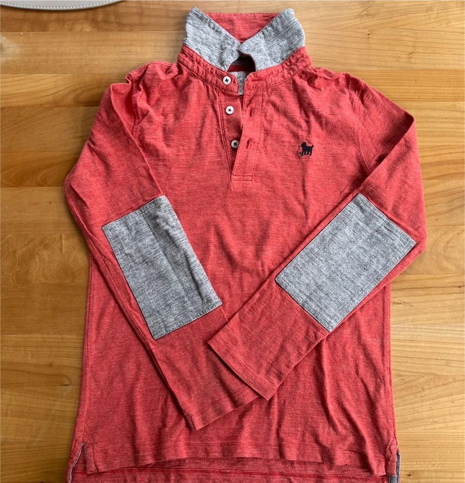 Mini Boden Polo Langarm Shirt rot grau Gr. 11-12Y 152 in Hamburg