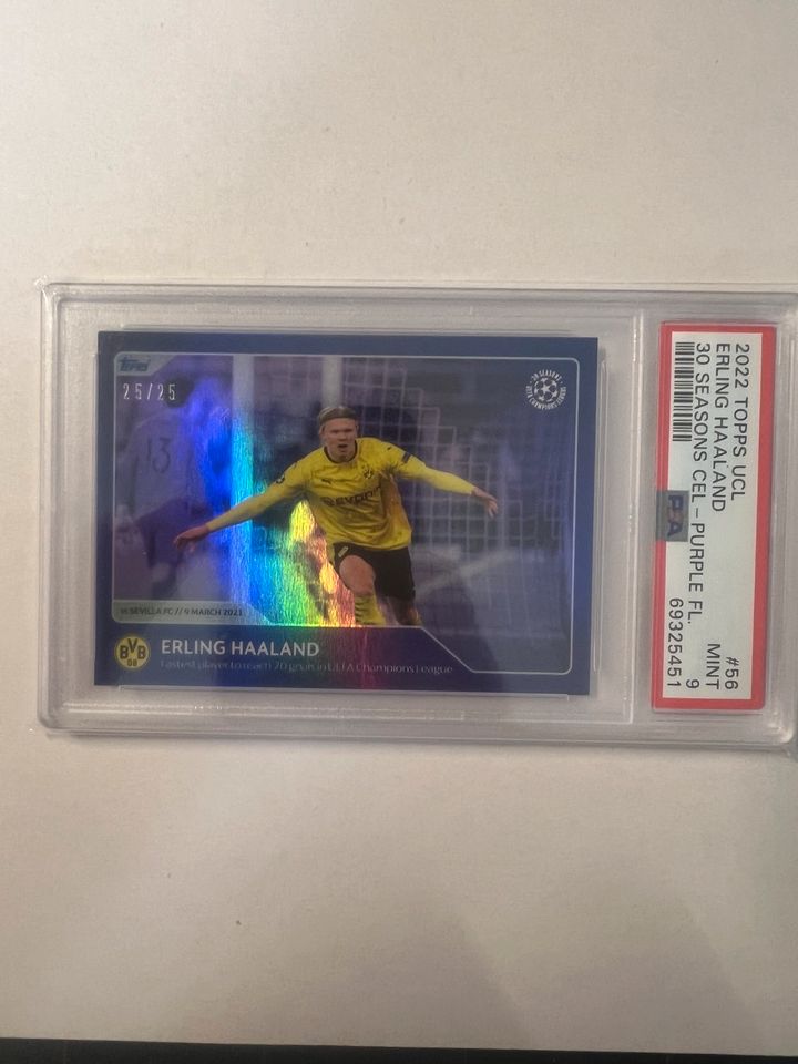 Erling Haaland /25 psa 9 2022 topps UCL in Geisingen