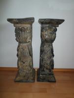Blumensäule 2 Stück indonesisches  Holz handgeschnitzt Hessen - Rödermark Vorschau
