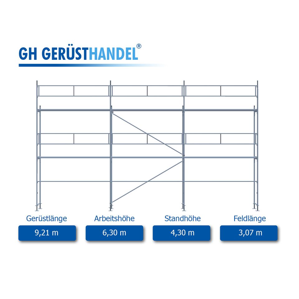 Layher/Assco günstiges Fassadengerüst 58m² Baugerüst gebraucht in Vöhringen