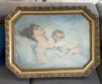 Antikes Bild 70x90 cm altes Gemälde m. Goldrahmen Mutter mit Baby Pankow - Weissensee Vorschau