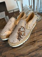 Espandrille Sandale Pailetten 41 neu beige ( w Zara Kors cain ) Baden-Württemberg - Oftersheim Vorschau