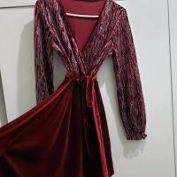 Schickes Kleid sexy samt rot glitzer Hessen - Fulda Vorschau