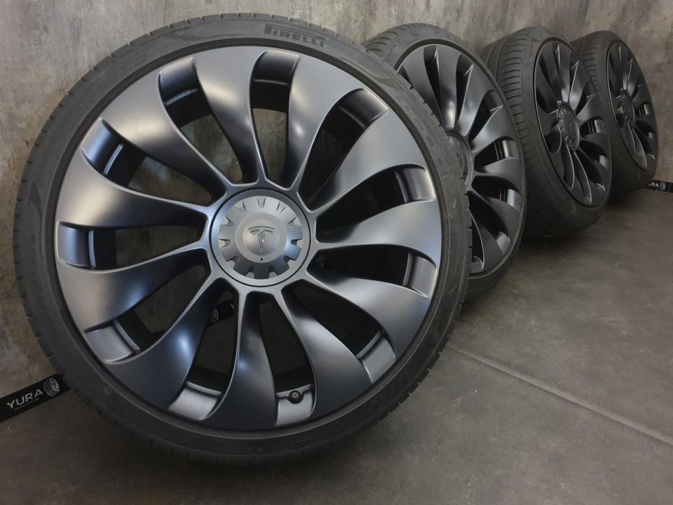 Tesla Model Y Überturbine Felgen Sommerreifen 255/35 21 97% FA3#6 in Herford