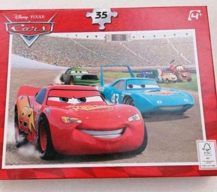 Puzzles von Disney PIXAR "Cars" 3 Stck. u. Motivbox in Blankenheim bei Sangerhausen